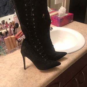 Snakeskin thigh highs guess boot